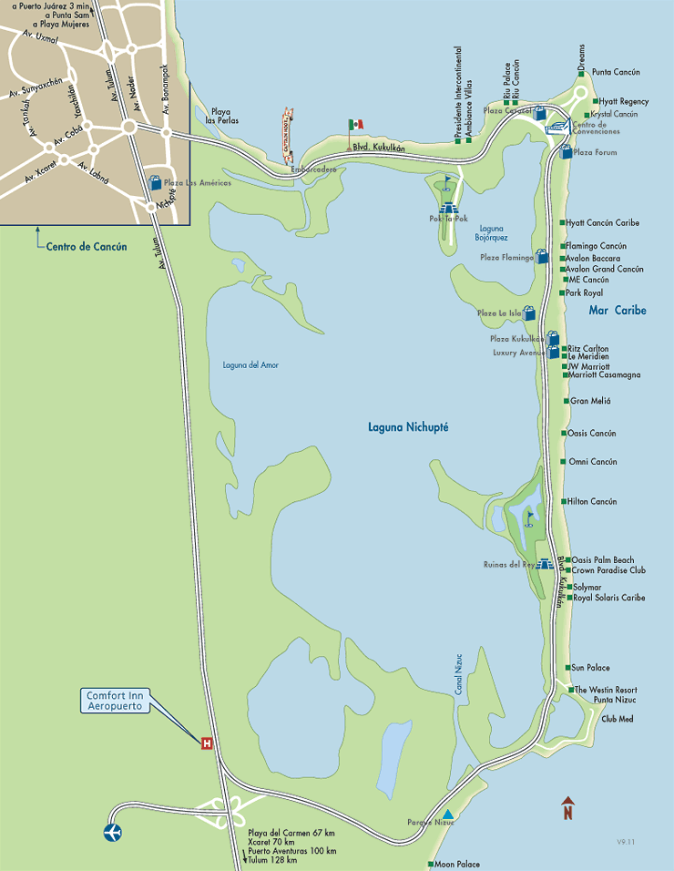 Mapa Del Aeropuerto De Cancun