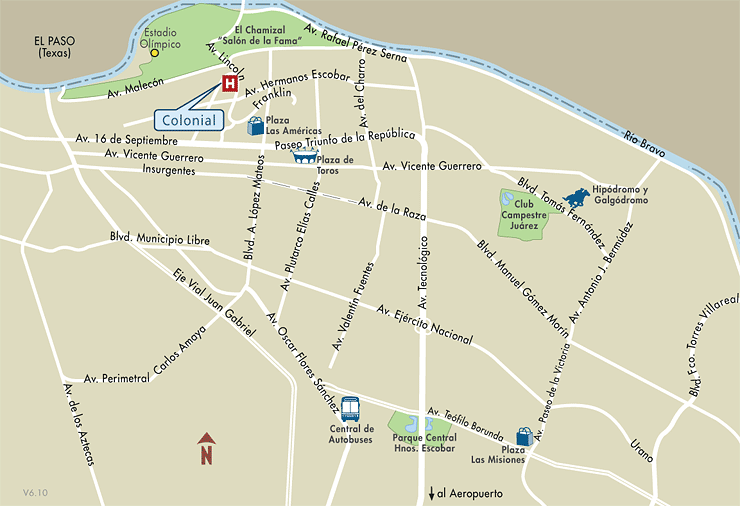 Ciudad Juarez Mexico Map 0613